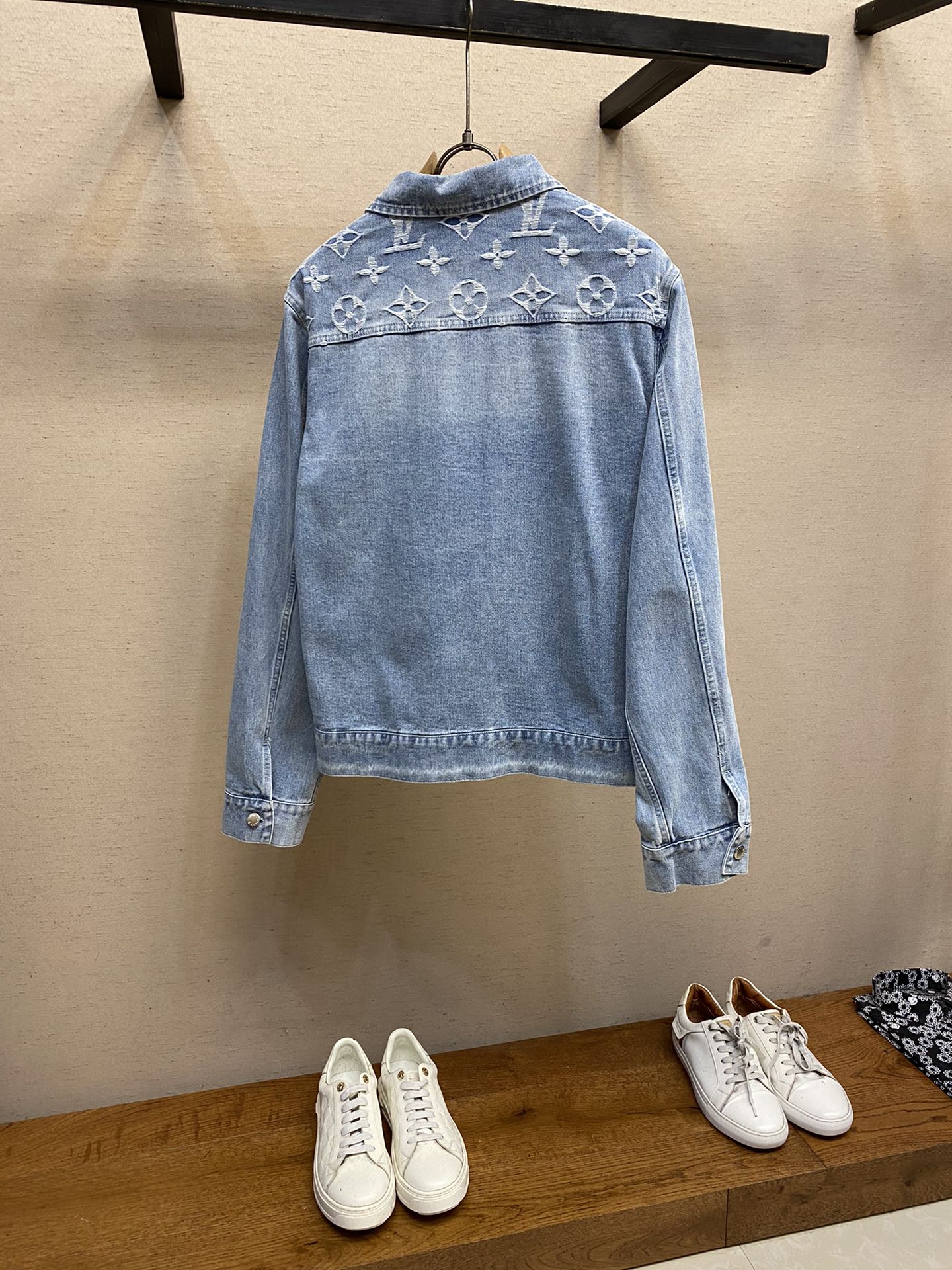 LV denim shirt and pant set