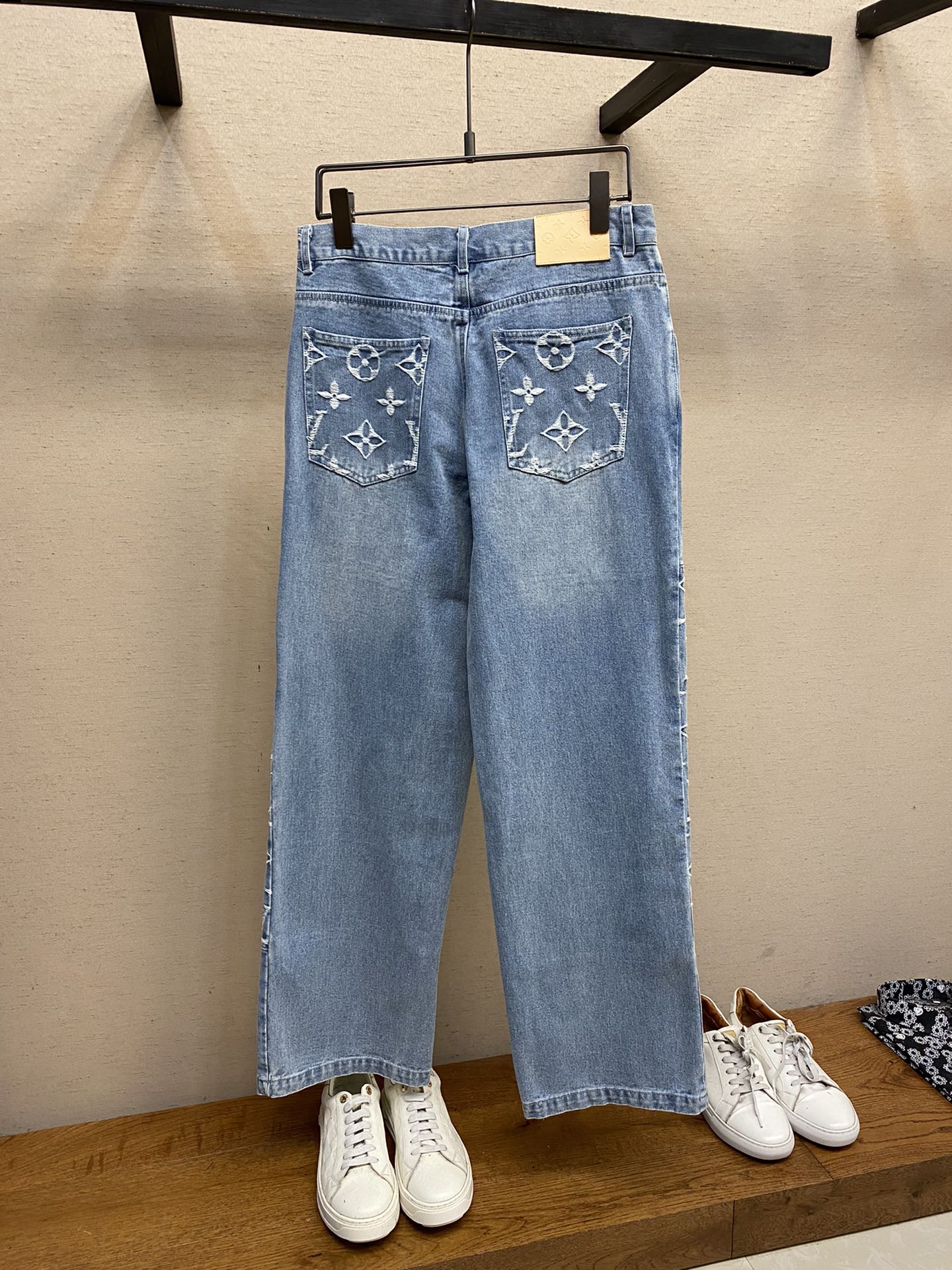 LV denim shirt and pant set