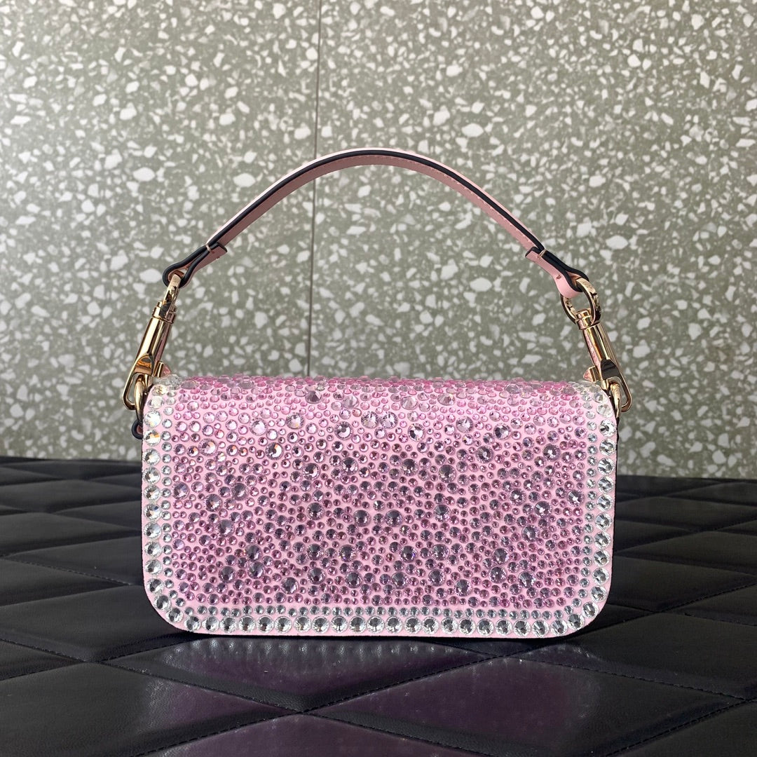 Valentino Garavani Loco Small Rhinestone Shoulder Bag