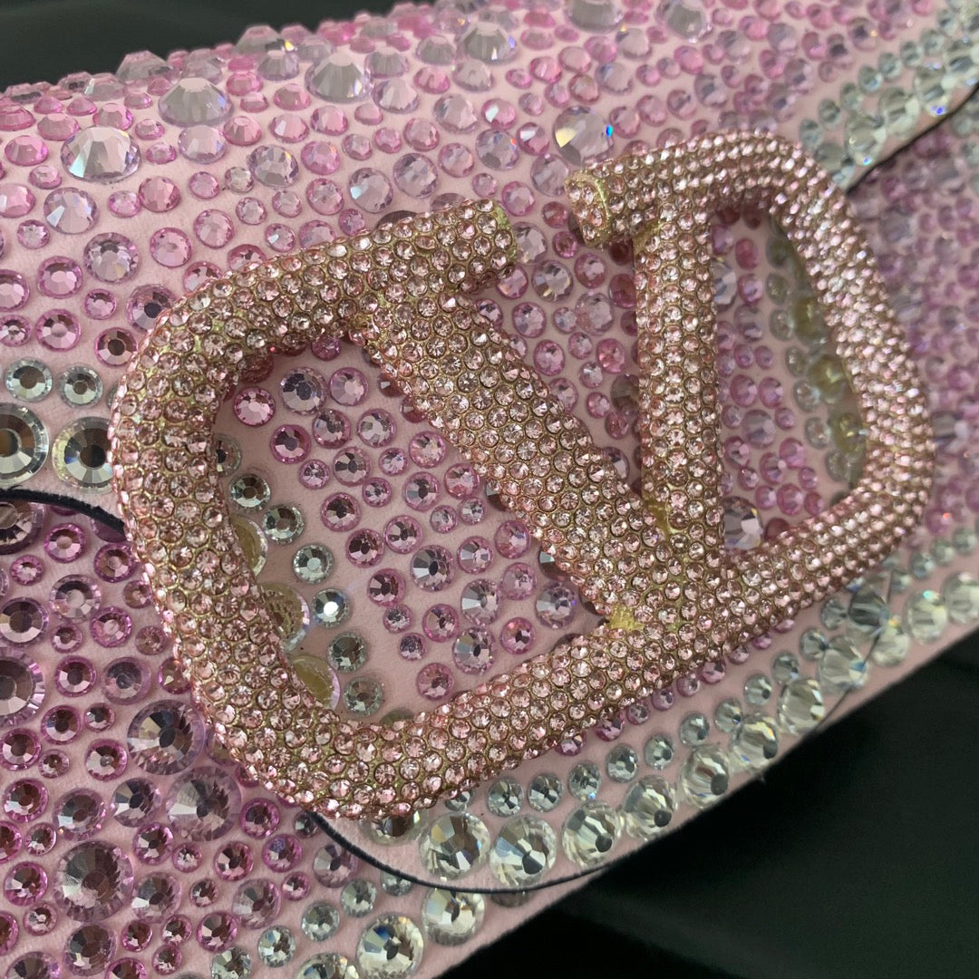 Valentino Garavani Loco Small Rhinestone Shoulder Bag