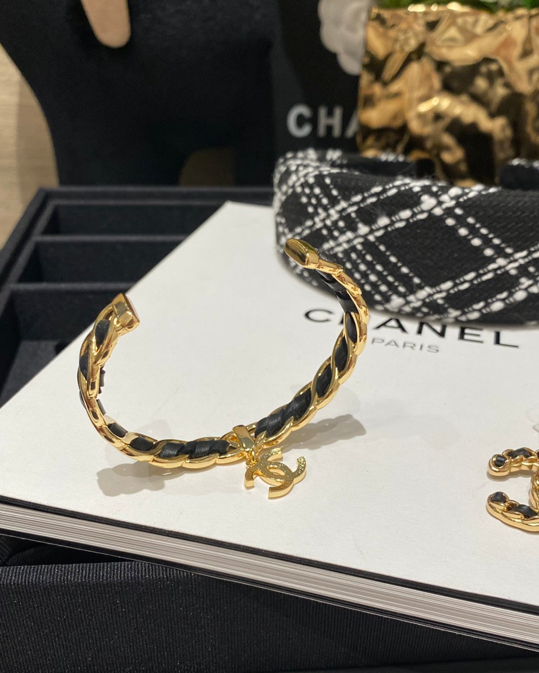 Chanel bracelet and earring (sold as set)