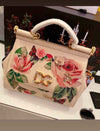 D&G MEDIUM SICILY HANDBAG IN DAUPHINE LEATHER