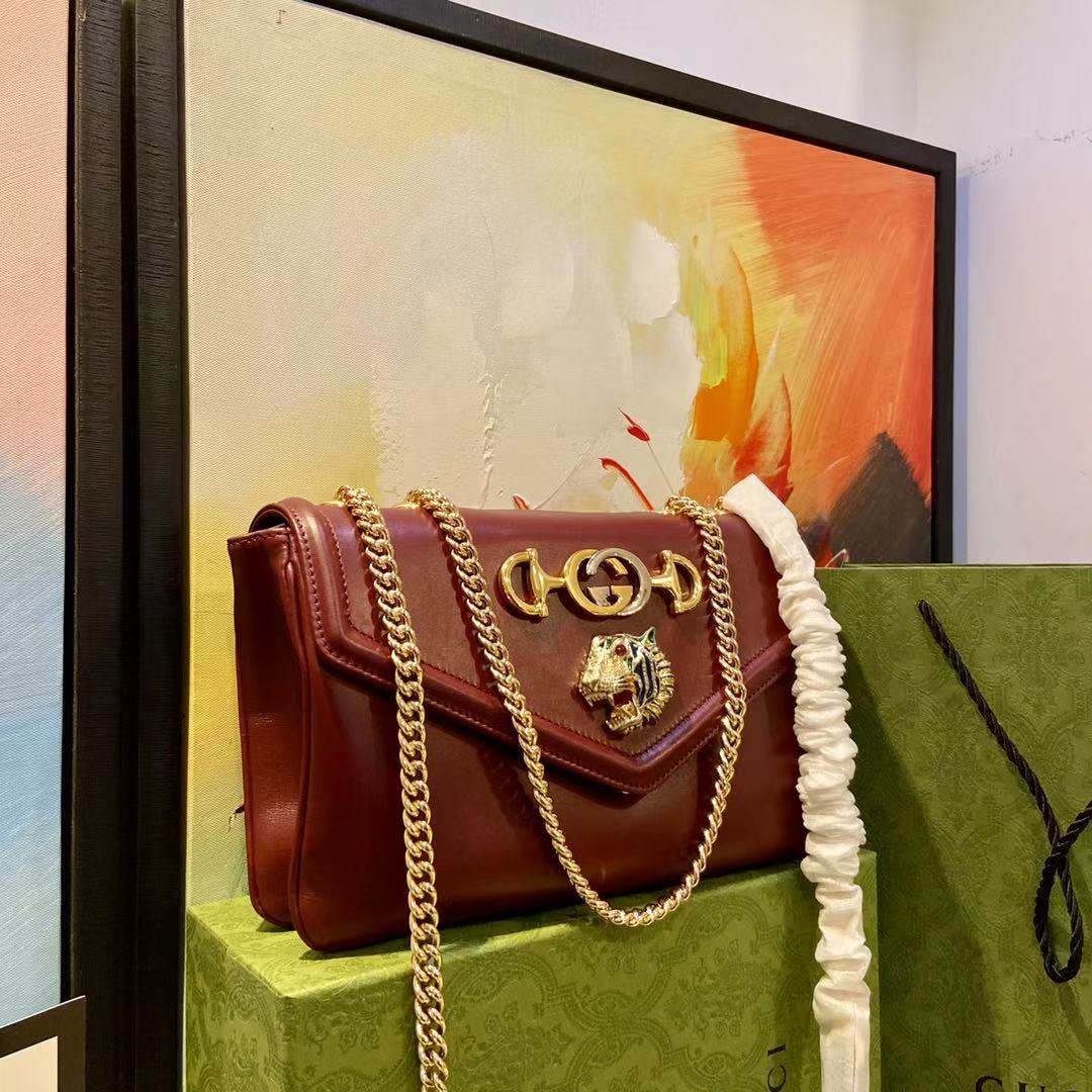 Gucci Rajah medium leather shoulder bag