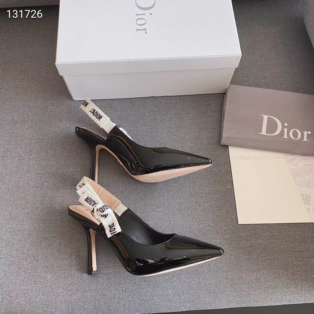 Patent Dior slingback