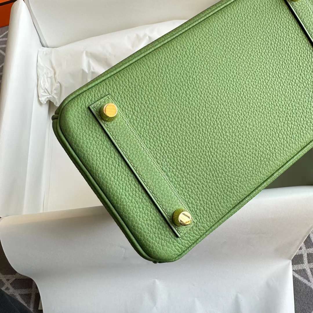 Hermes Birkin 25 Togo leather 3i Avocado Green Vertcriquet Gold GHW