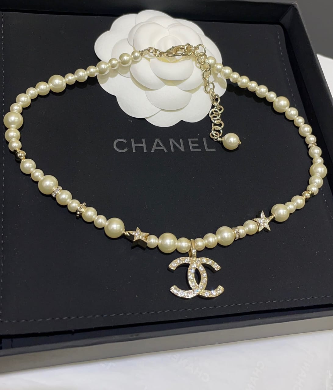 Chanel necklace and earring (sold as set)