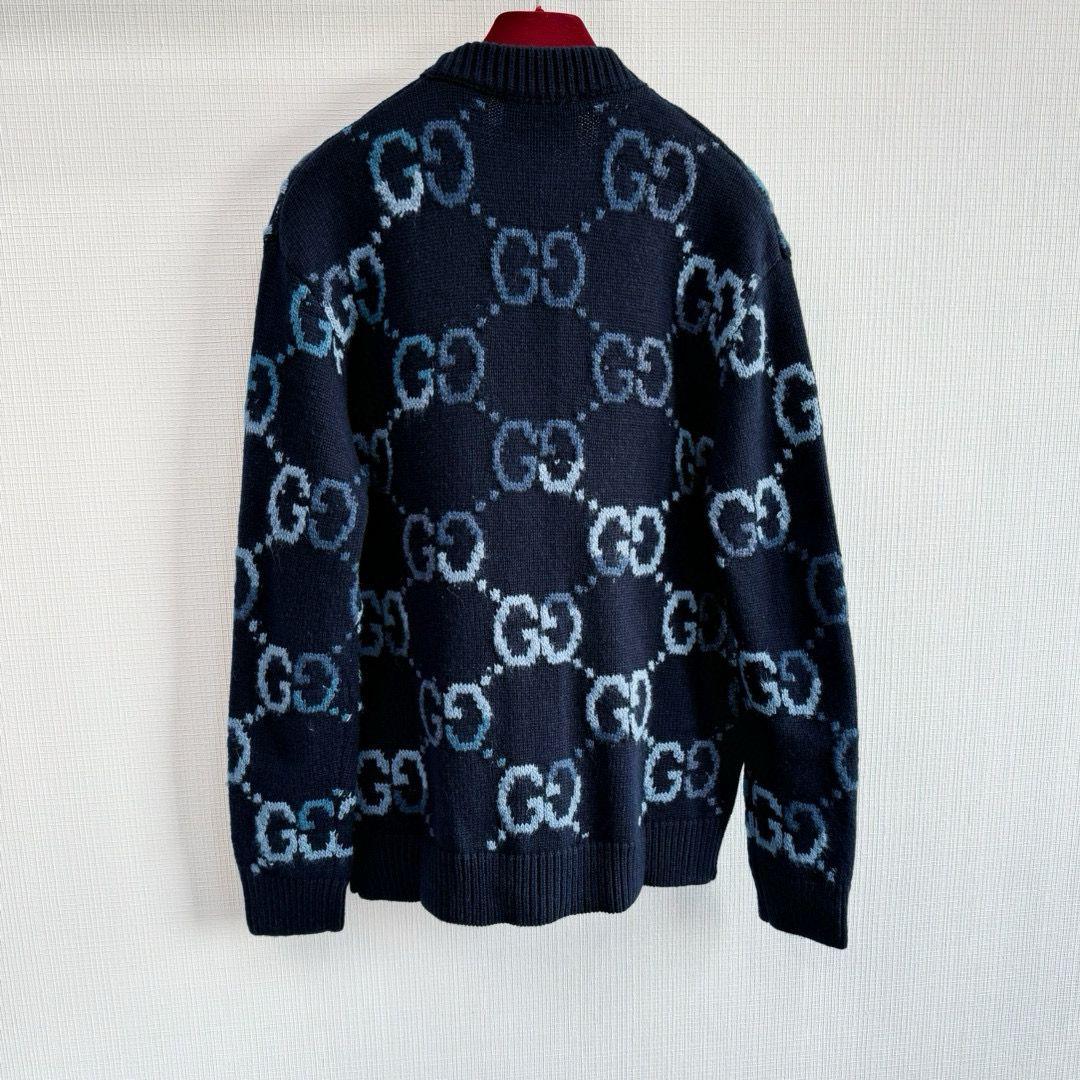 Gucci Wool cardigan with GG intarsia