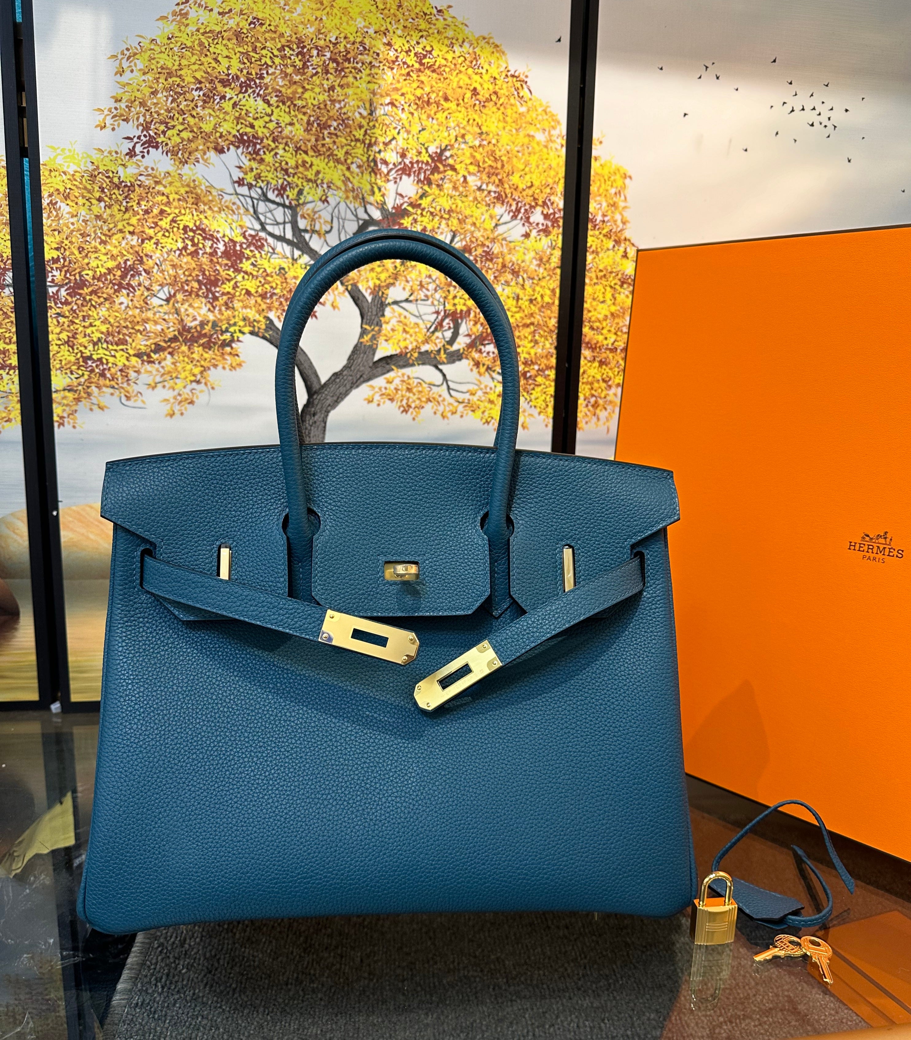 Birkin Togo Cobalt GHW