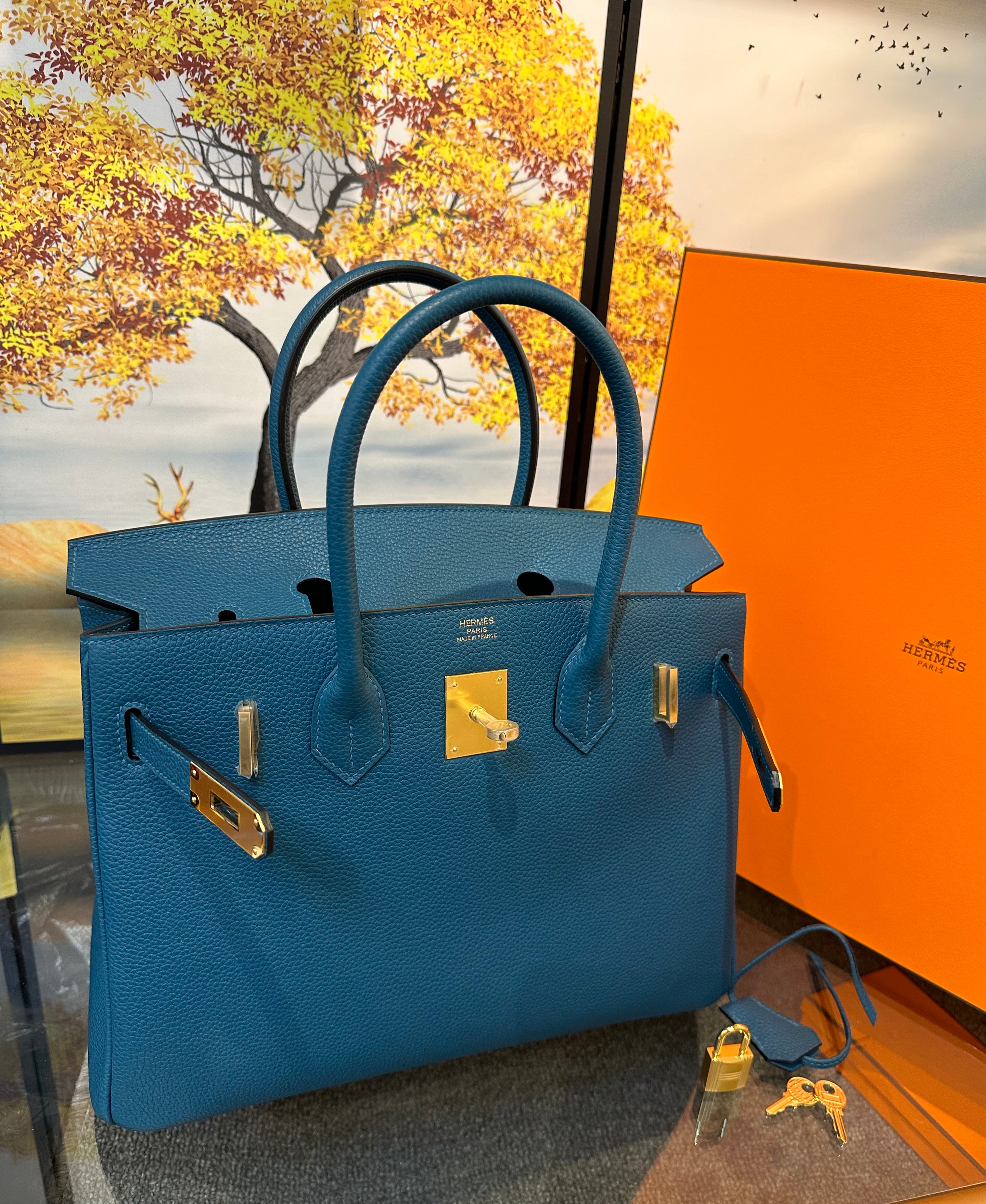 Birkin Togo Cobalt GHW