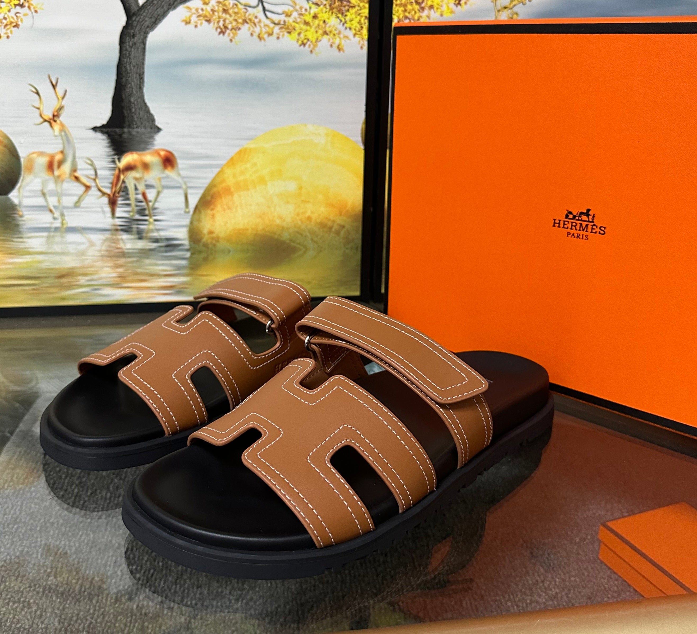 Hermes Chypre sandal brown