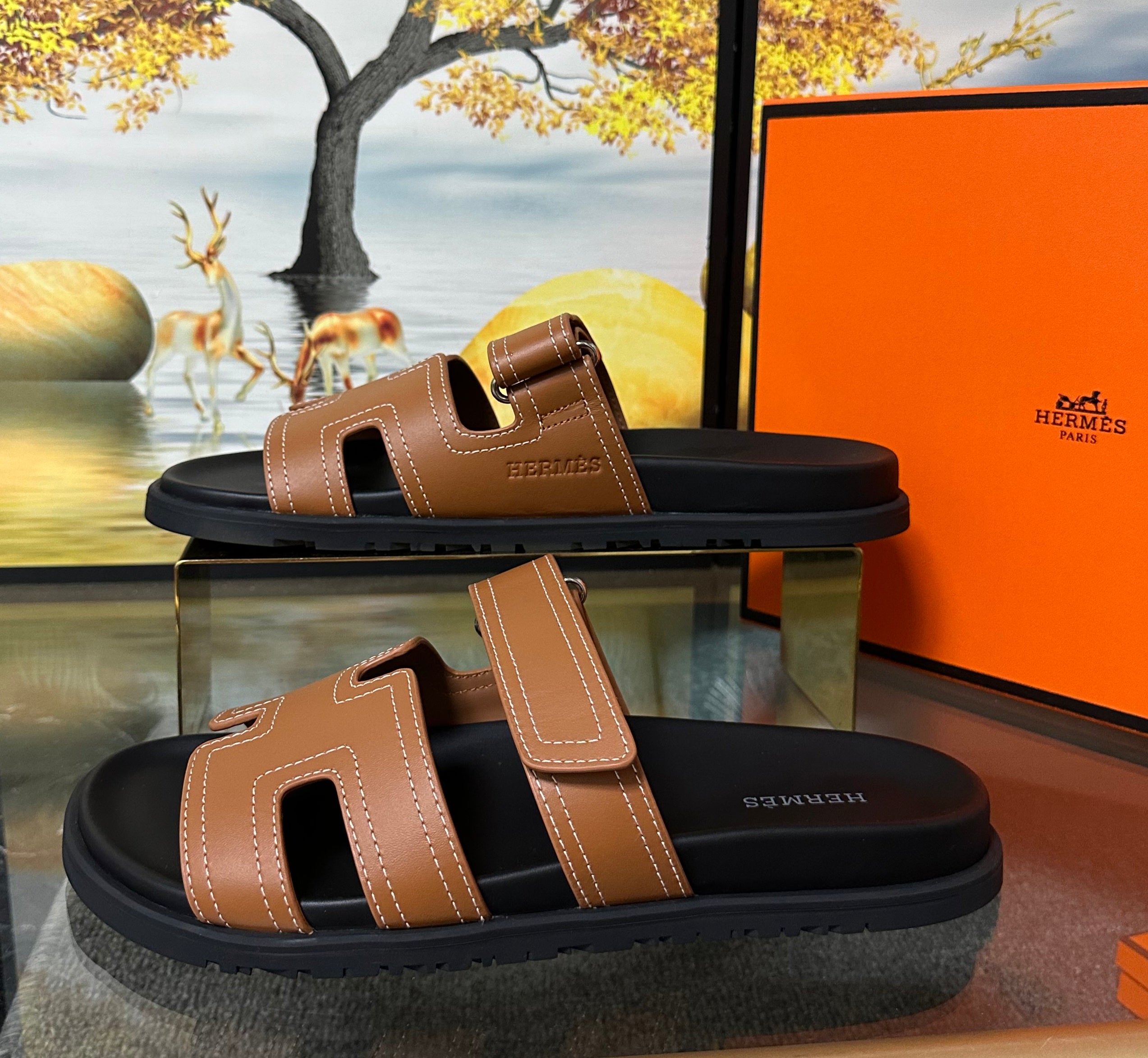 Hermes Chypre sandal brown