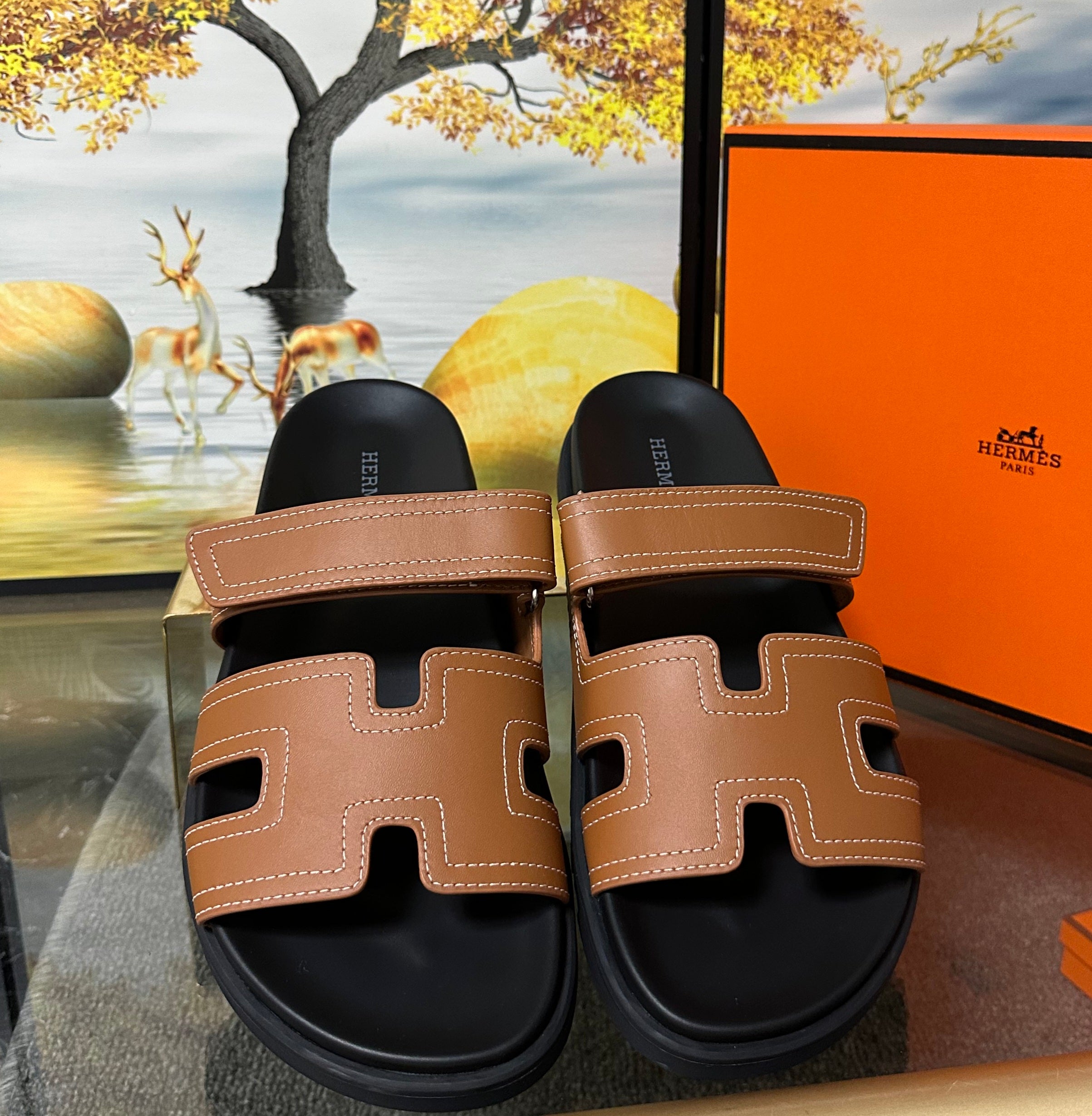 Hermes Chypre sandal brown