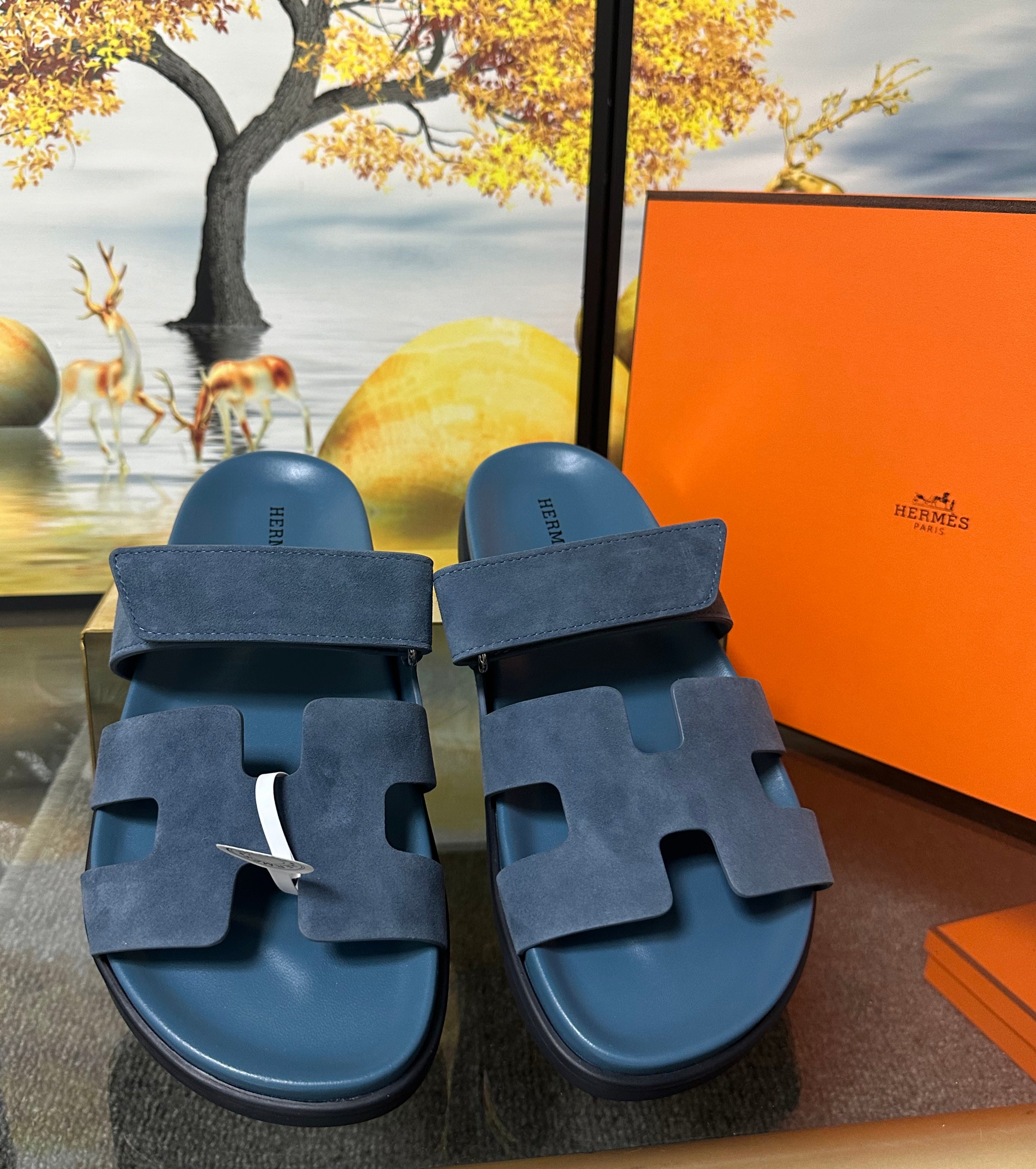 Hermes Chypre sandal blue