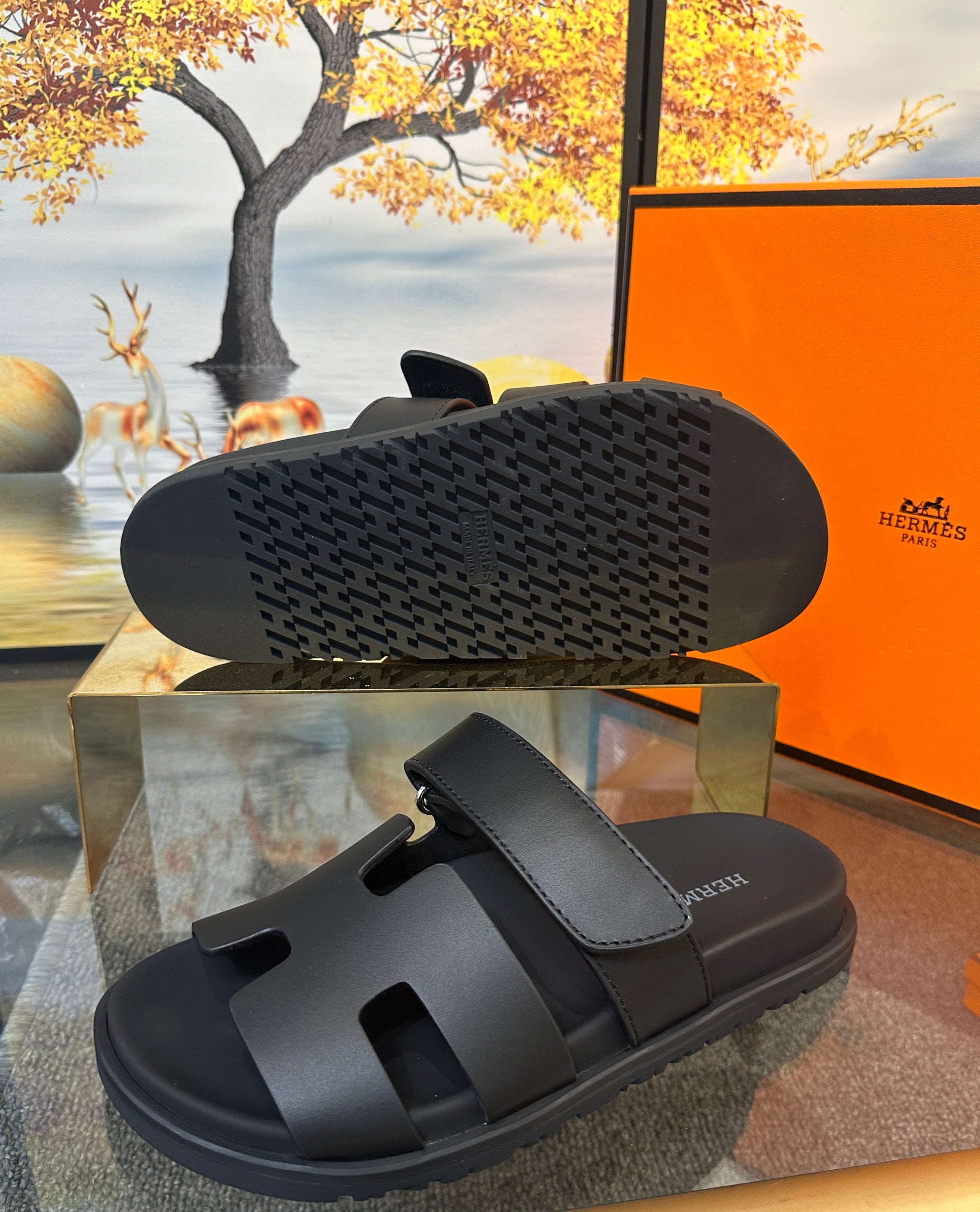 Hermes Chypre sandal black