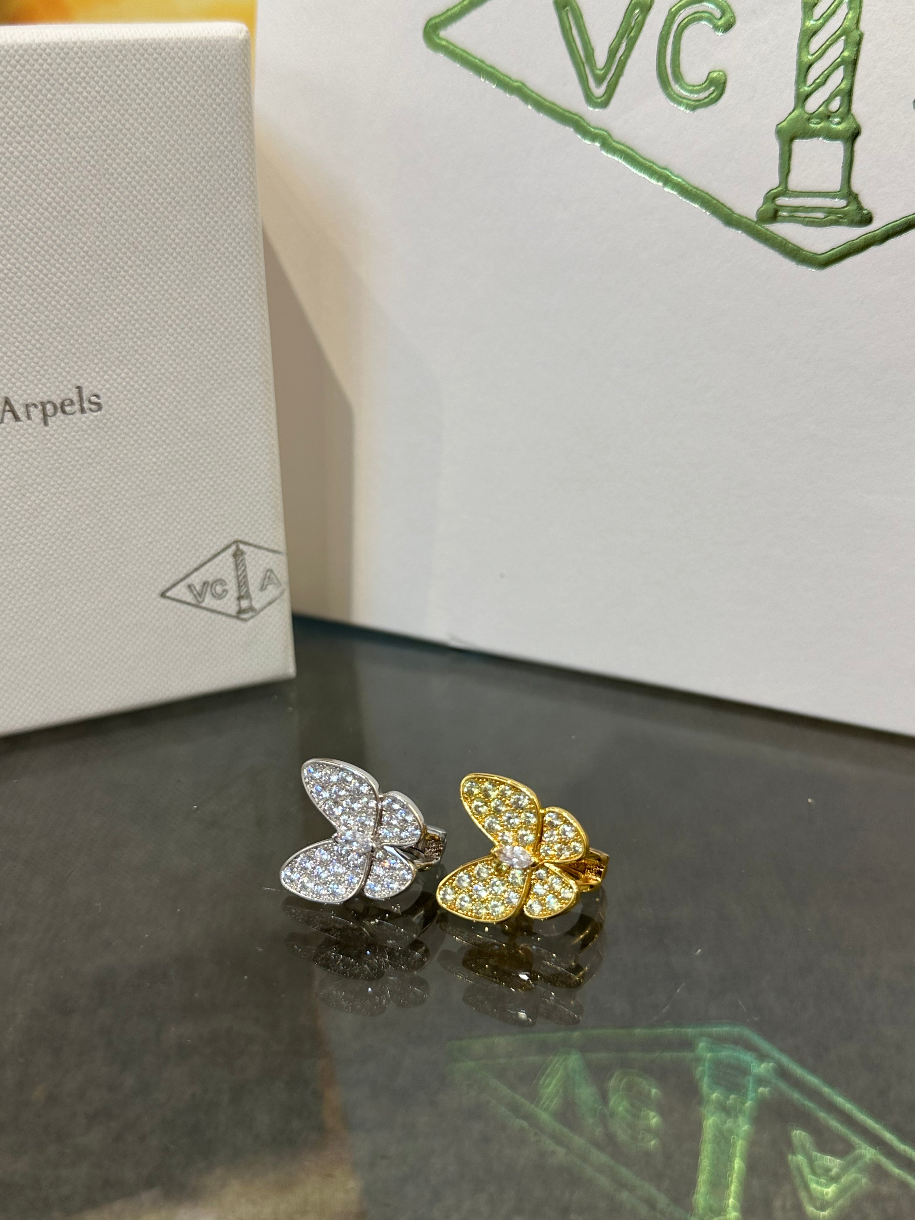 Van Cleef Two Butterfly earrings