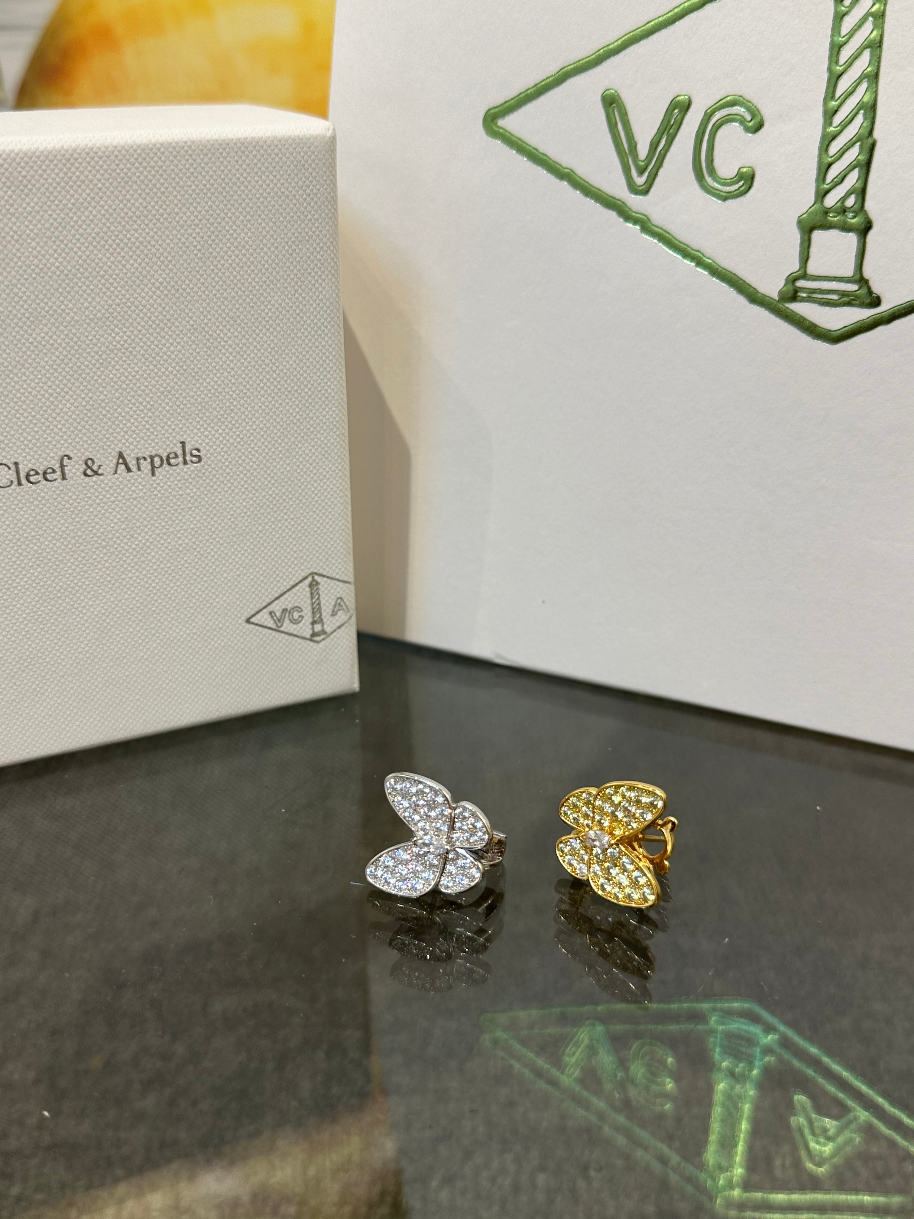 Van Cleef Two Butterfly earrings