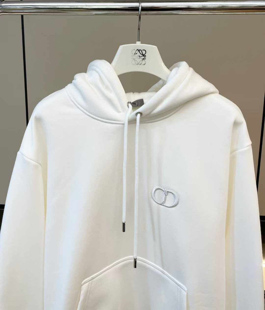 DIOR classic CD pig nose embroidery hooded sweatshirt