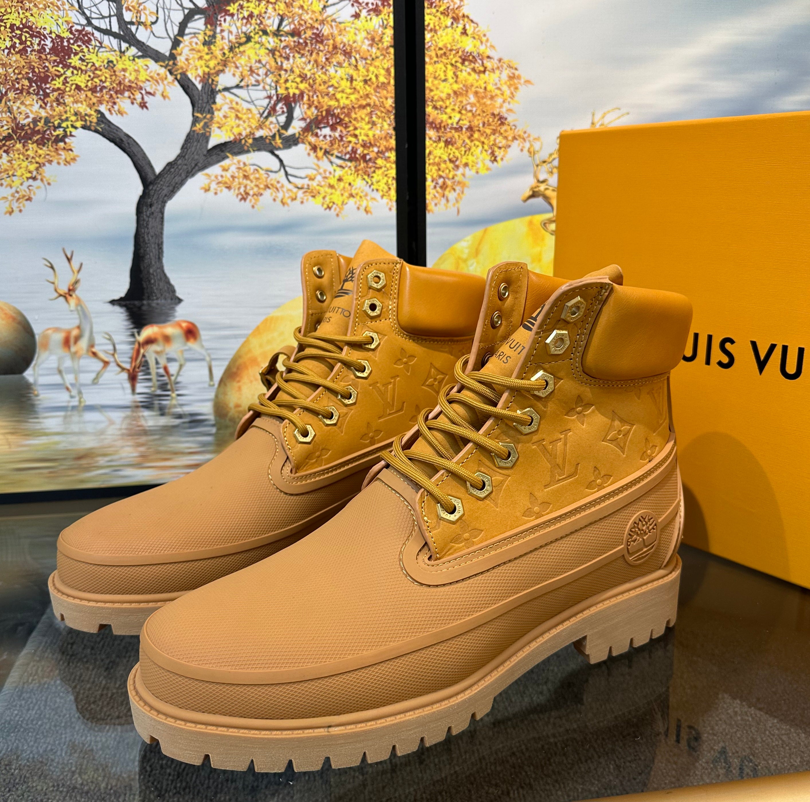 Louis Vuitton Timberland 6" Ankle Boot Wheat Monogram