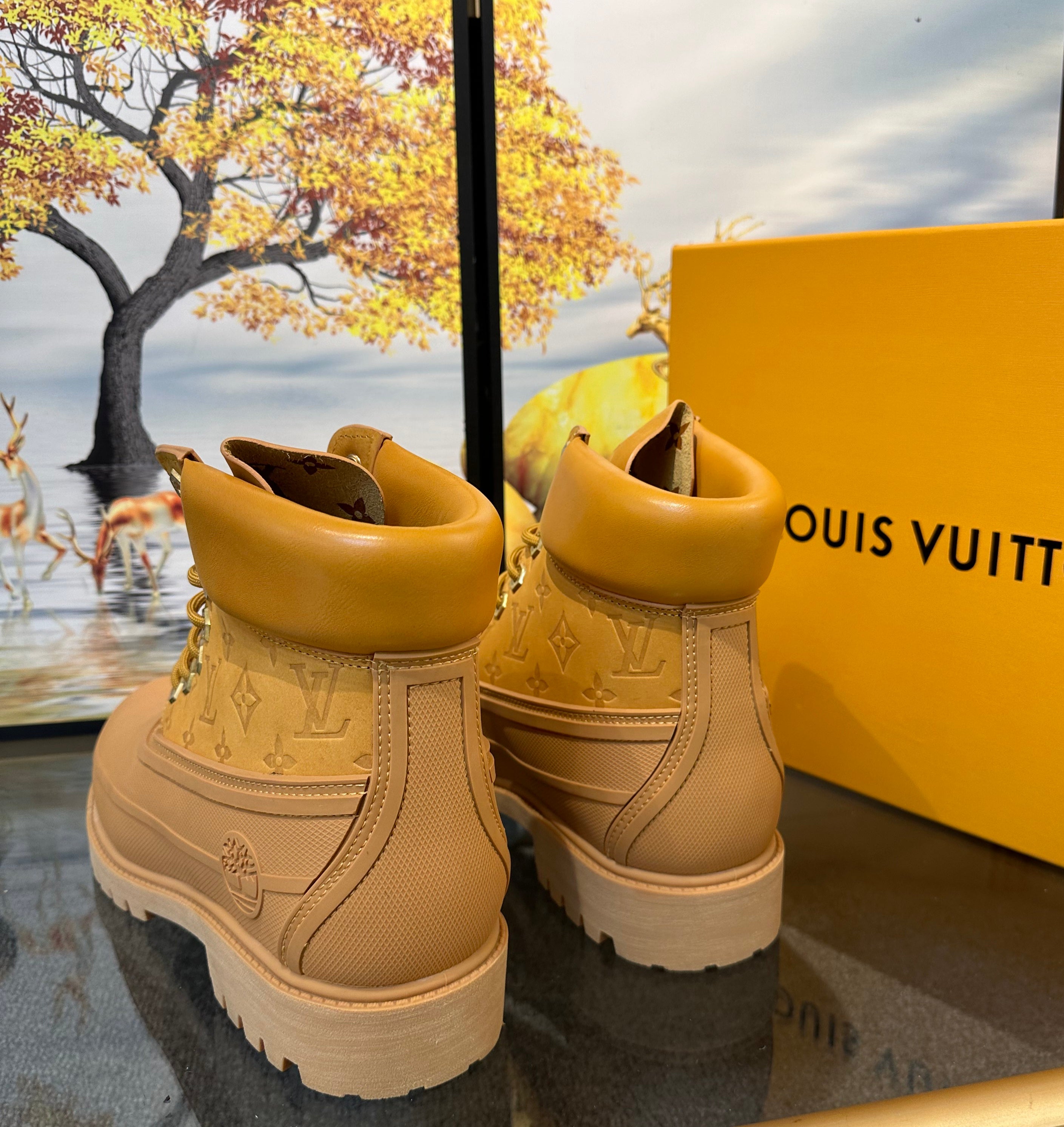 Louis Vuitton Timberland 6" Ankle Boot Wheat Monogram