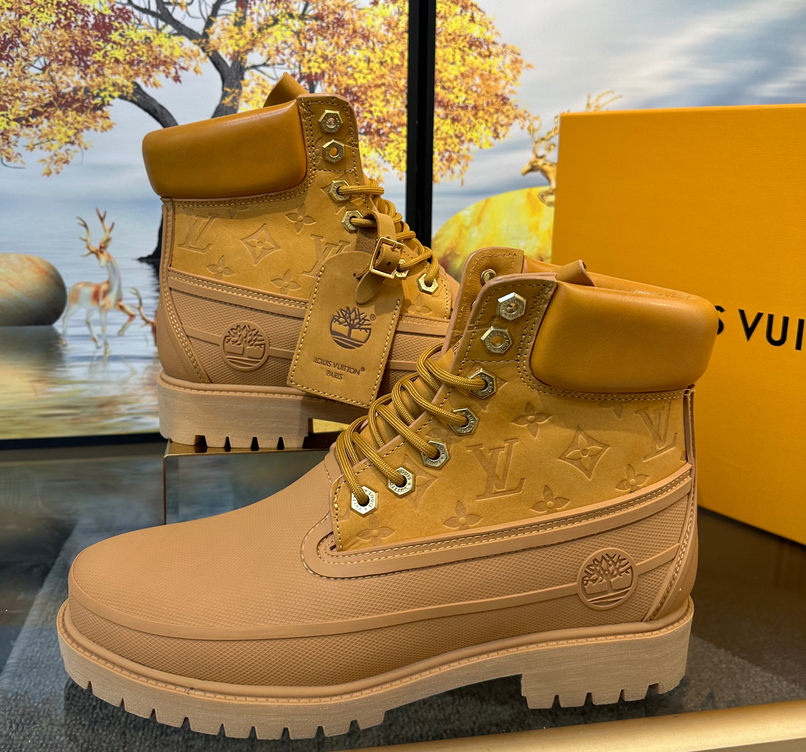 Louis Vuitton Timberland 6" Ankle Boot Wheat Monogram