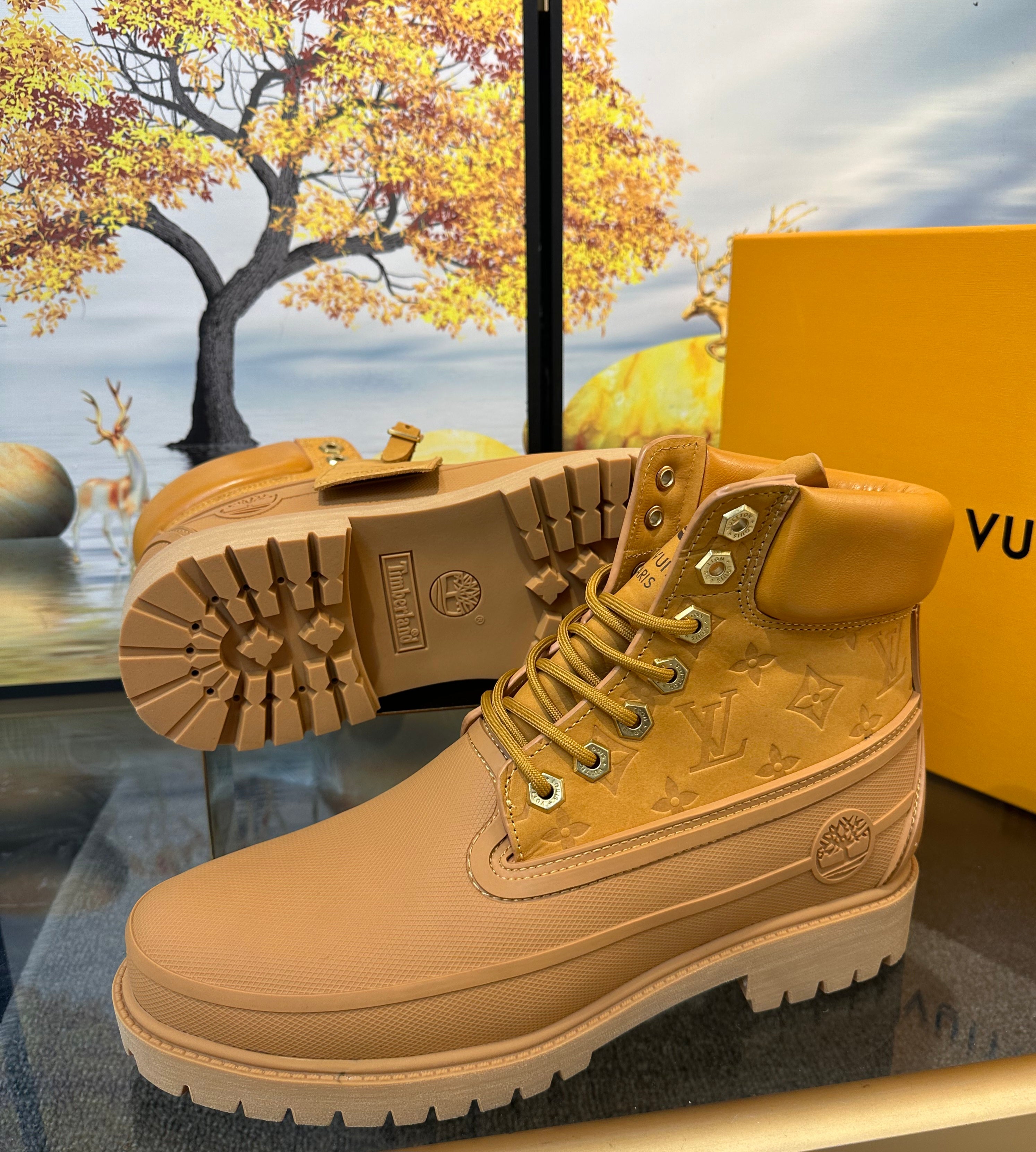 Louis Vuitton Timberland 6" Ankle Boot Wheat Monogram